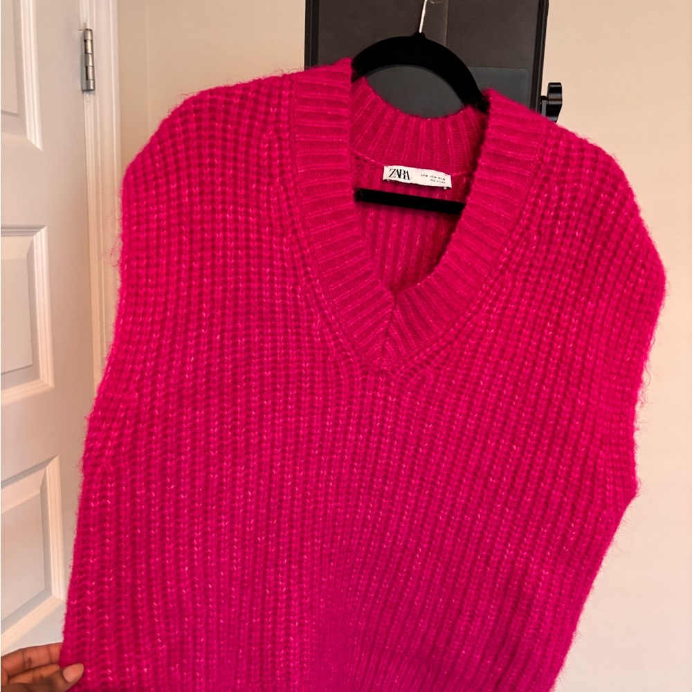 Zara Fuchsia Knit Vest